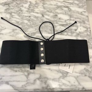 Urban Outfitters black corset belt stretchy! m/L goth witchy